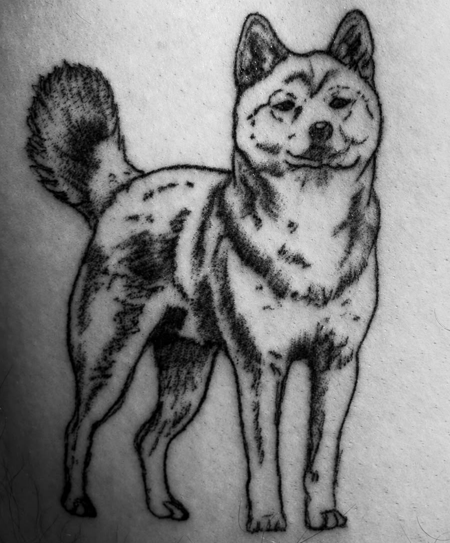 Fine-line tetovaža — Leon
